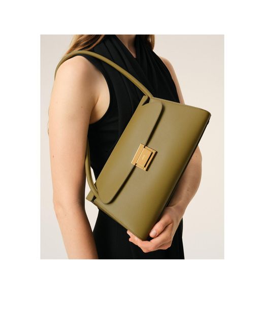 AMI Metallic Ami Mimi Small Shoulder Bag for men