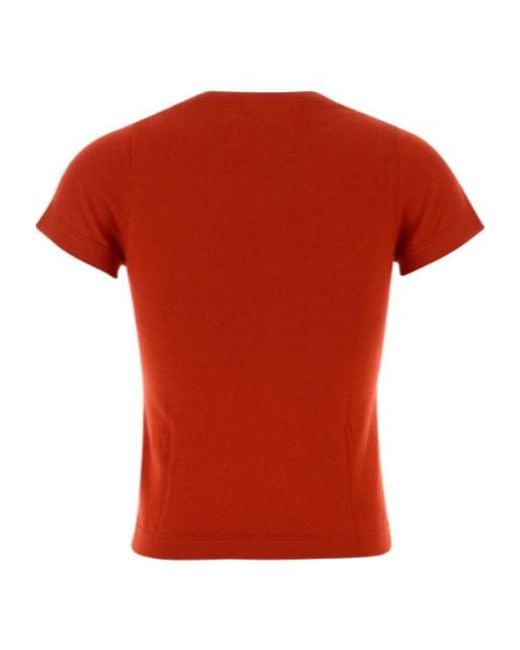 Extreme Cashmere Red Crew-Neck Knit T-Shirt