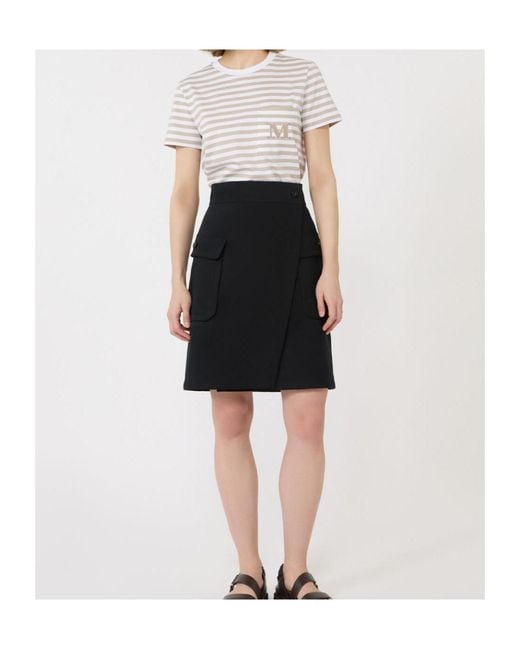 Max Mara White Oboli Logo Embroidered Crewneck T-Shirt