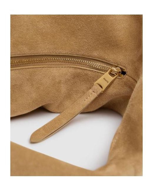Khaite Metallic Medium Olivia Suede Hobo Bag