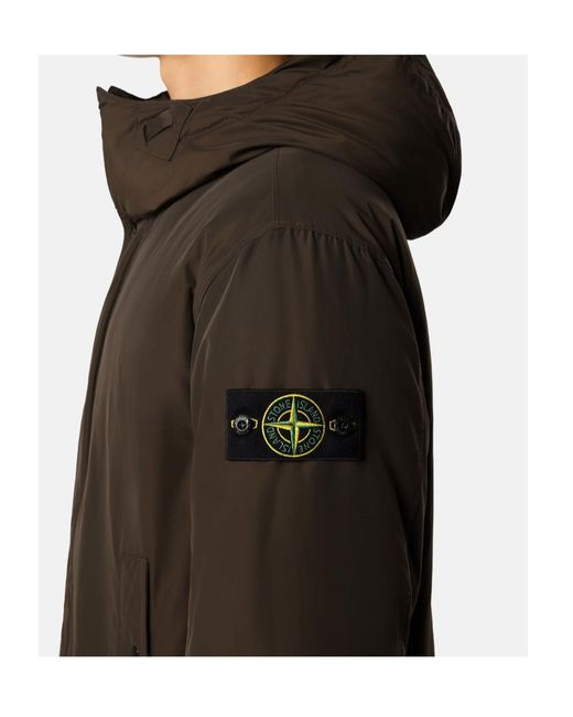Stone Island Multicolor Buttoned Hooded Coat for men