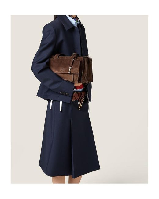 Miu Miu Brown Utilitaire Zipped Shoulder Bag