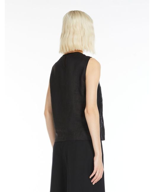 Max Mara Black Sleeveless Vest