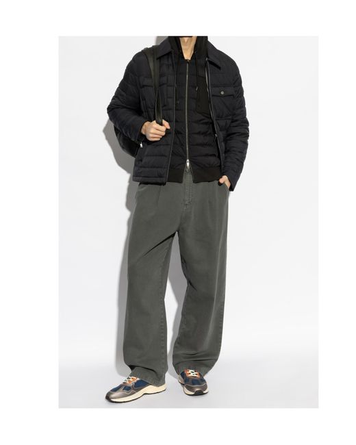 Moose Knuckles Black Air Down Garnier Hybrid Zipped Hoodie for men