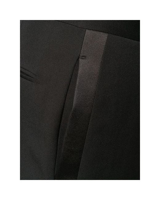 Saint Laurent Black Slim-Fit Tailored Trousers for men