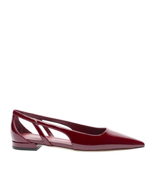 Stuart Weitzman Red Stuart Power Cutout Flat
