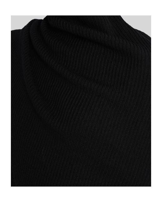 Entire studios Black Draped Knit Jumper for men