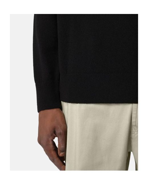Stone Island Black Long-Sleeve Crew-Neck Sweater for men