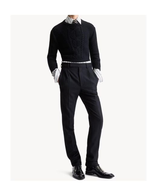 Saint Laurent Black Long-Sleeved Sweater for men
