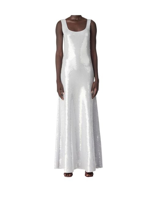 Bottega Veneta White Light Viscose Sequins Dress