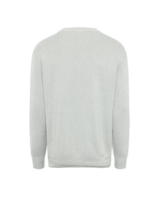 Boss White Crew-Neck Jumper for men