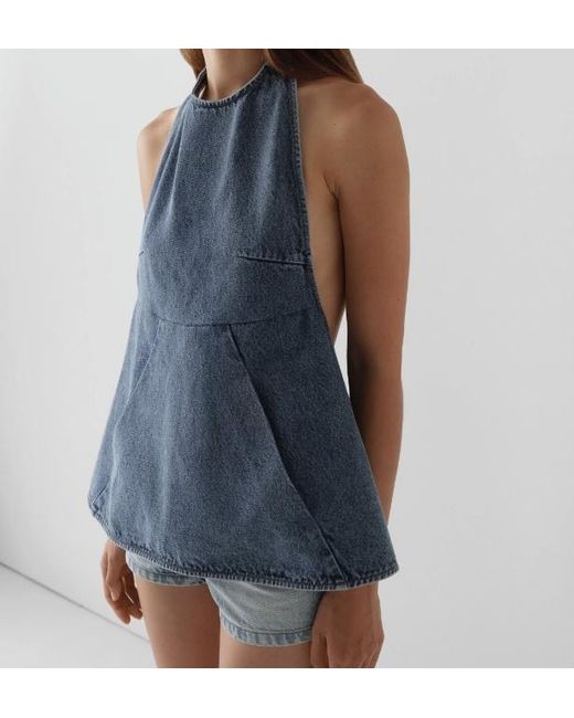 GIMAGUAS Blue Sleeveless Denim Top