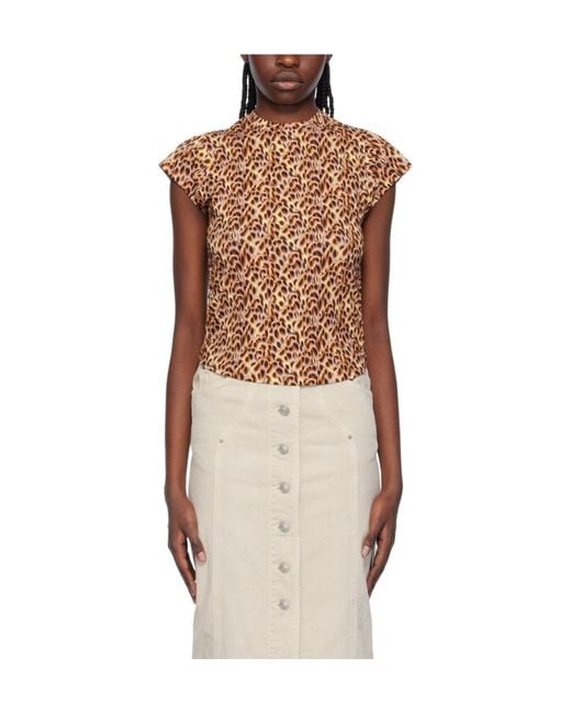 Isabel Marant Brown Juviana Open-Back Blouse