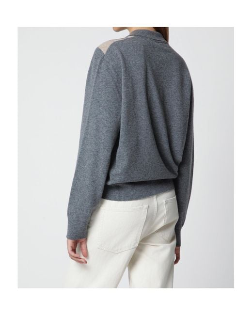 Rohe Blue Long-Sleeved Polo Shirt