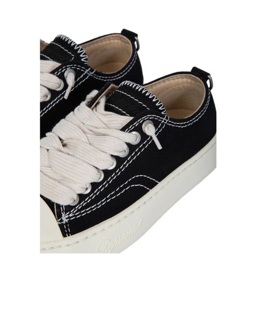 Represent Black Rep-Cap Low-Top Sneakers for men
