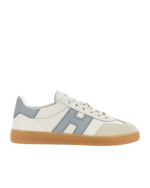 Hogan White Cool Panelled Low-Top Sneakers