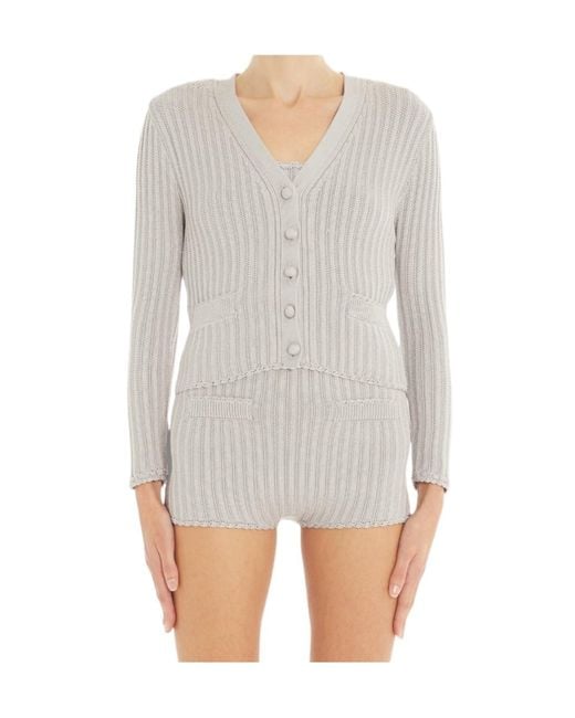 Lanvin Gray V-Neck Cardigan