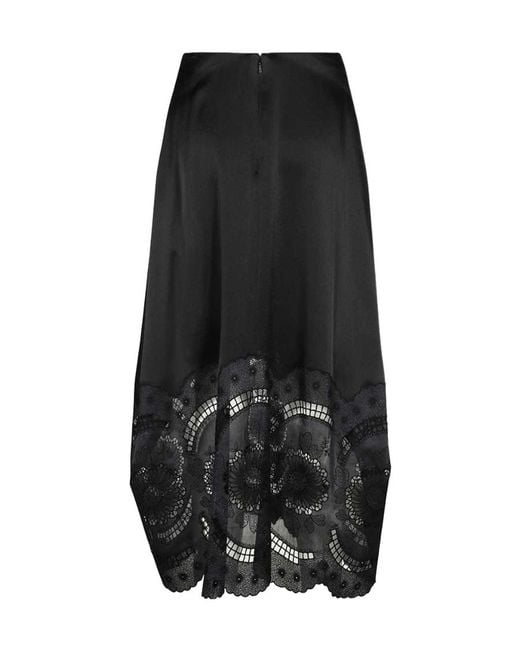 Stella McCartney Black Mid-Length Satin Skirt