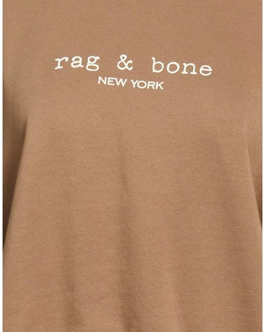 Rag & Bone Brown Solid Color Printed Sweatshirt