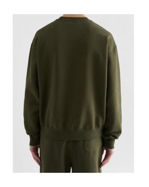 Jil Sander Green Crewneck Long-Sleeve Sweatshirt for men