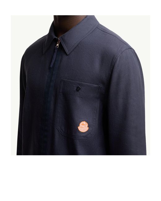 Moncler Blue X Gilga Farm By Donald Glover Linen Blend Shirt for men