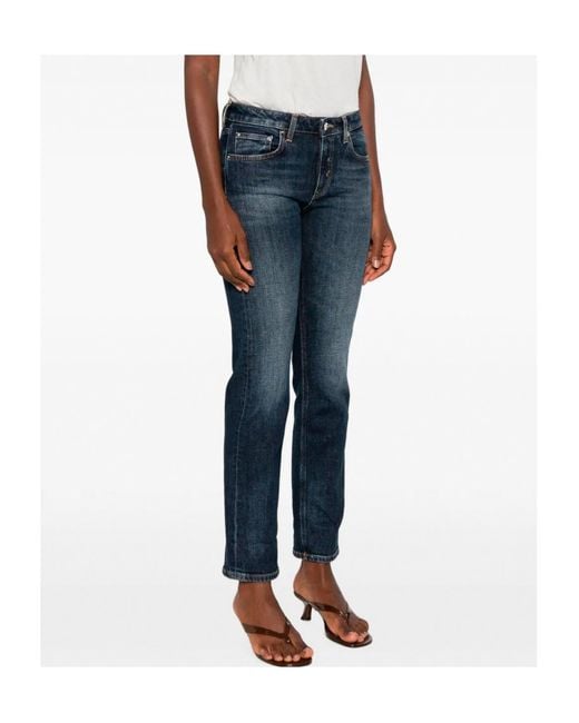 Dondup Blue Coco Faded Straight-Leg Jeans