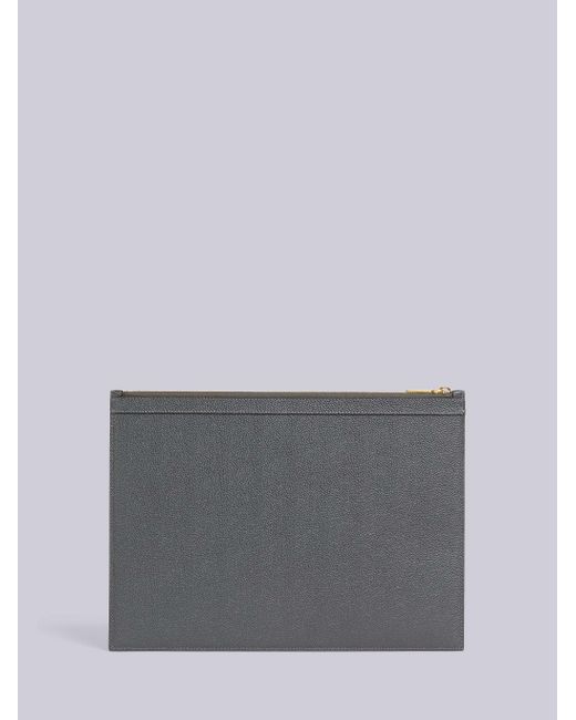 Thom Browne Gray Logo Document Holder for men