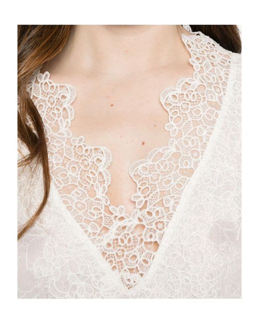 Ermanno Scervino White V-Neck Kaftan