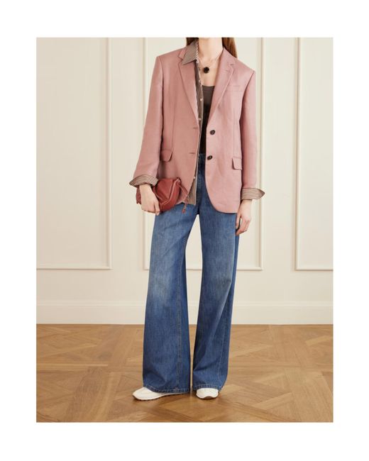 Brunello Cucinelli Pink Long-Sleeved Suit Jacket