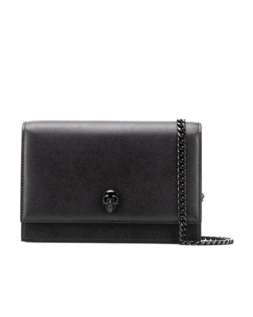Alexander McQueen Black Mini Skull Cross Body Bag