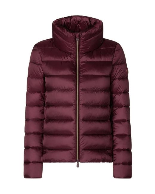 Save The Duck Purple Zip-Up Puffer Jacket