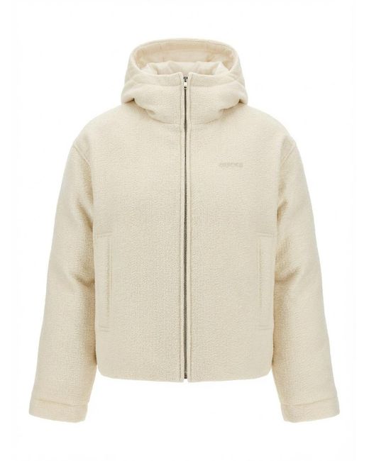 Gucci White Logo Lettering Bouclé Jacket