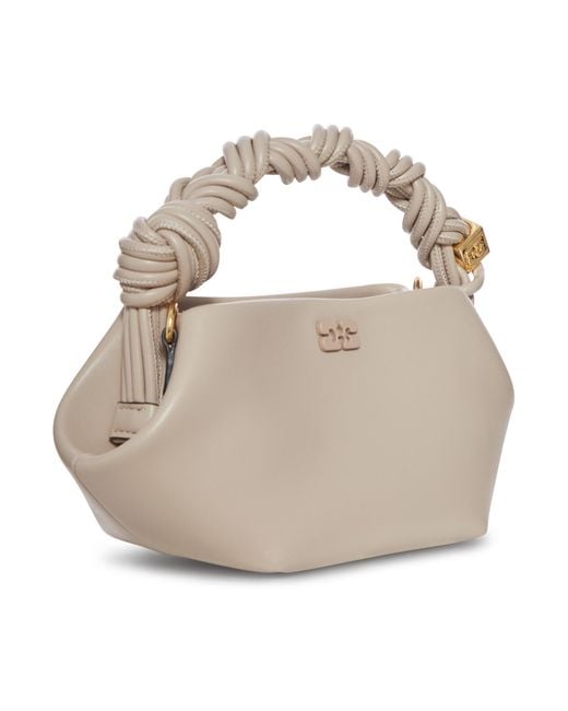 Ganni Metallic Bou Mini Braided Handbag