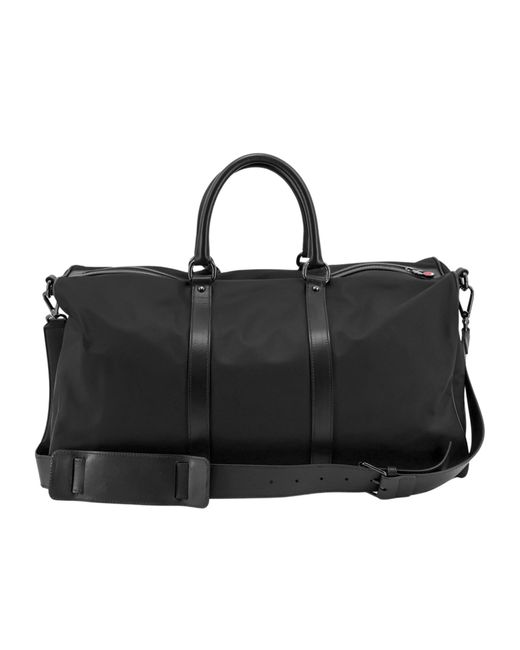 Kiton Black Tubular Duffel Bag for men