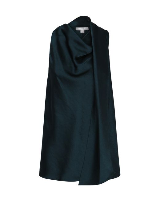 Vince Blue Fluid Scarf Top