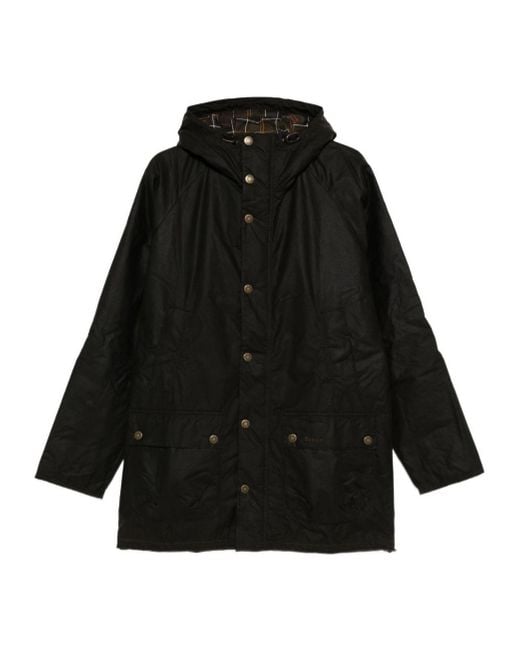 Barbour Black Logo Detailed Hooded Parka for men