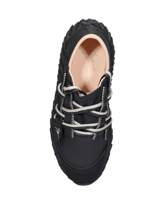 Giuseppe Zanotti Black Strap-Up Casual Sneakers