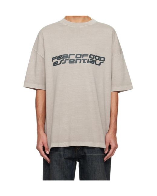 Fear Of God Gray 90S Crewneck T-Shirt for men