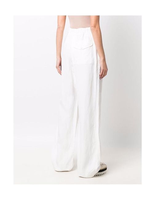 Stella McCartney White Drawstring Casual Trousers