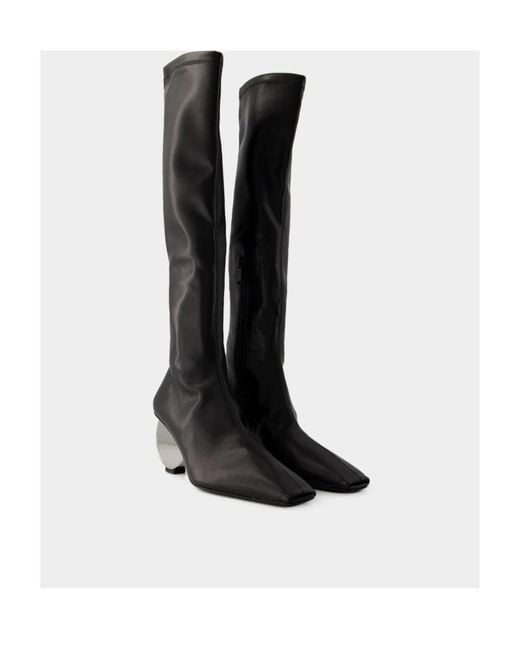 Courreges Black Courrèges Circle Heel Boots