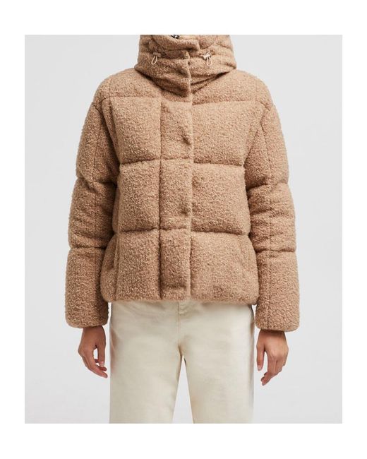 Moncler Brown Paranas Hooded Short Puffer Jacket