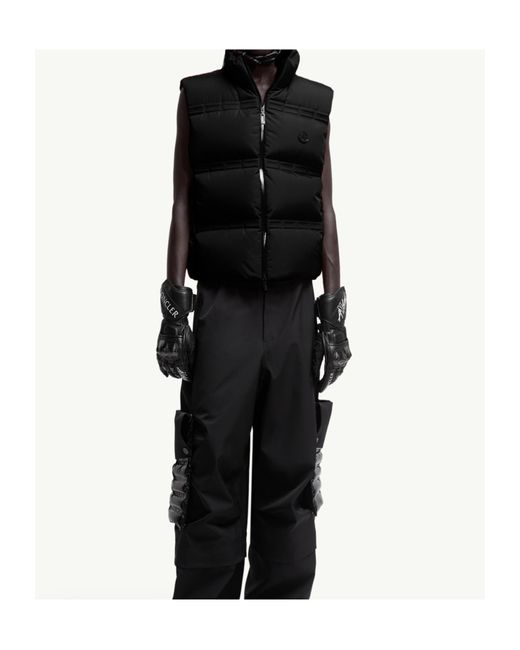 Moncler Black X Asap Rocky Logo Patch Zip-Up Gilet for men