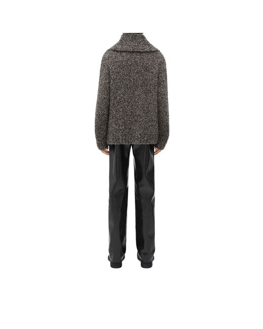 Bottega Veneta Gray V-Neck Knitted Cardigan for men