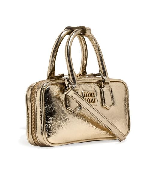 Miu Miu Natural Mini Arcadie Shoulder Bag