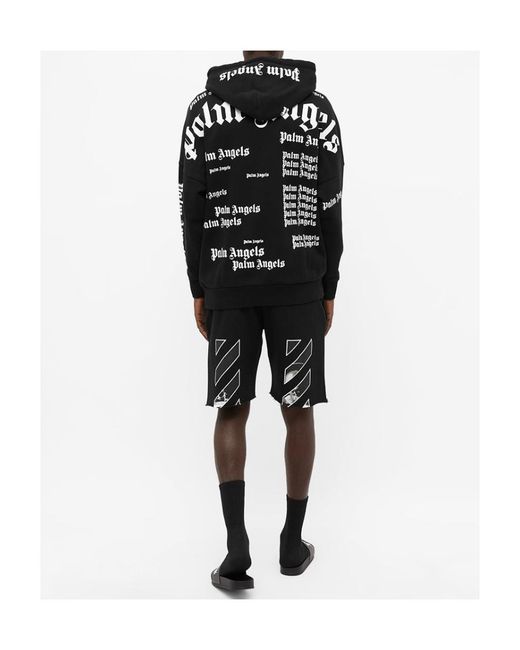 Palm Angels Black Ultra Logo-Print Hoodie for men