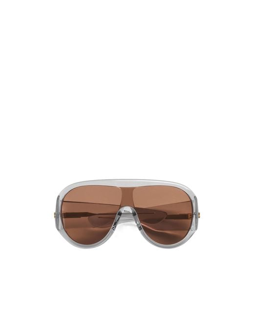 Bottega Veneta Brown Eyewear Mask Frame Sunglasses