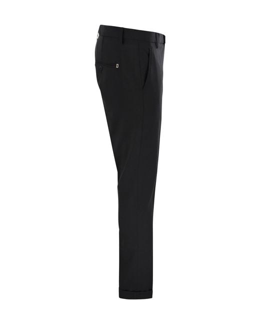 Dondup Black Gaubert Regular Fit Pants for men