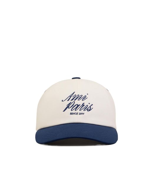 AMI Blue Ami Embroidered Baseball Hat for men