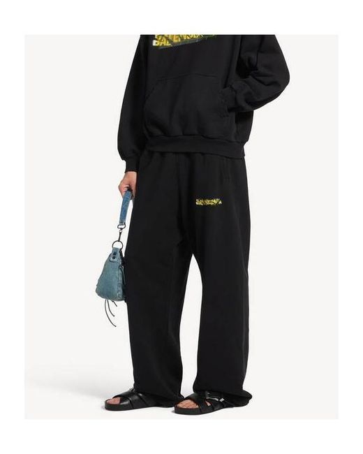 Balenciaga Black Belt Slide Sandals for men