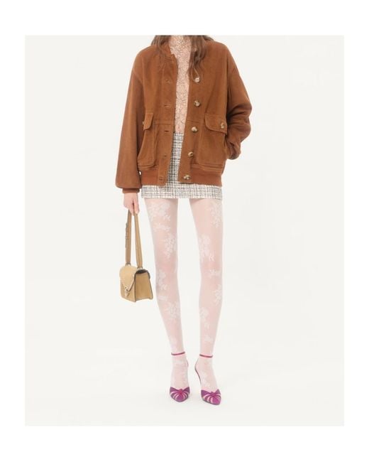 Valentino Natural Square Tweed Miniskirt